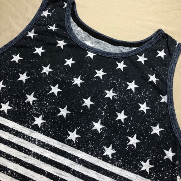Rustic Blue Stars& Stripes Kid’s Tank Top - Picture 2 of 6
